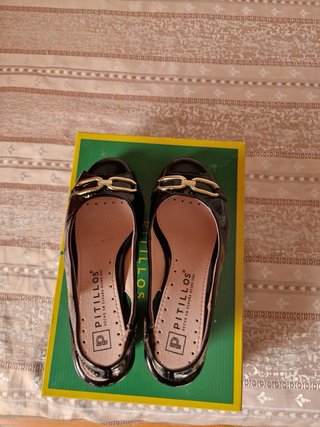 Sandalias Pitillos Talla 35 Tacón Negro