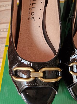 Sandalias Pitillos Talla 35 Tacón Negro