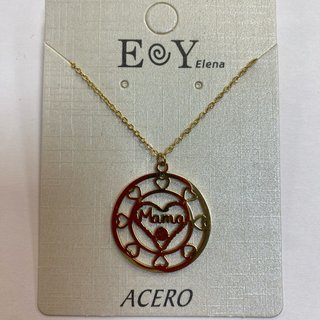 Collar Mama Acero Inoxidable Corazones