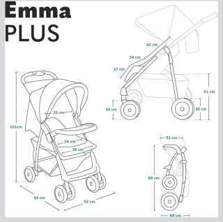 Lionelo EMMA PLUS Passeggino fino a 15 kg