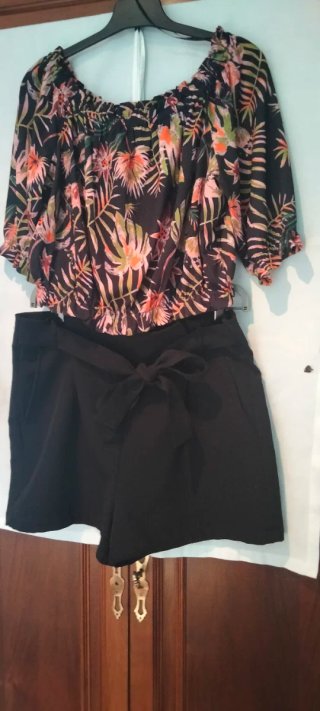 Conjunto Pull Beat M - Top Hombros Descubiertos y