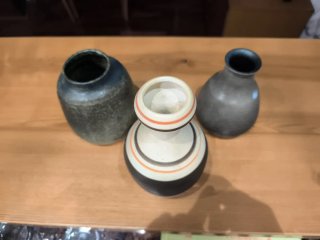 Juego de 3 jarrones de cerámica