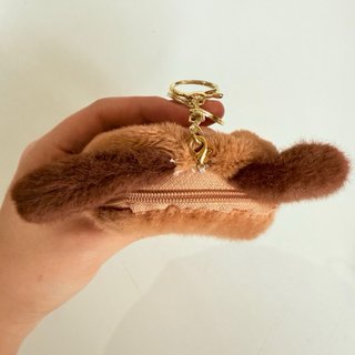 Monedero Labubu Peluche Marrón con Llavero