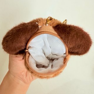 Monedero Labubu Peluche Marrón con Llavero