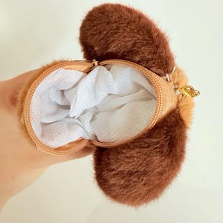 Monedero Labubu Peluche Marrón con Llavero