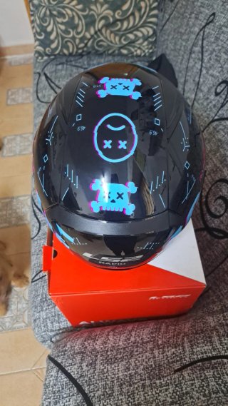 Casco Moto LS2 FF353 Rapid Player Azul XXL