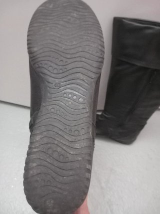 Botas altas negras de piel