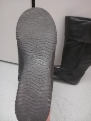 Botas altas negras de piel