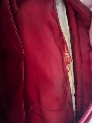 Bolso rojo y camel