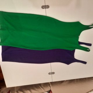 2 Vestidos Midi Zara Tirantes Verde y Morado