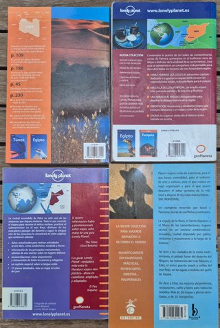 (4) GUÍAS DE VIAJE de los 5 CONTINENTES