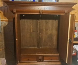 Armario ropero antiguo madera maciza roble