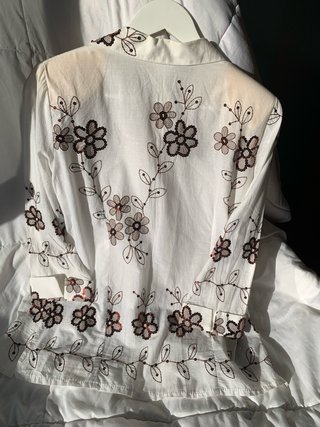 Blusa  Retro Pon.t Guapa bordada.100%algodón