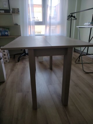 Mesa comedor extensible madera 120x45/90