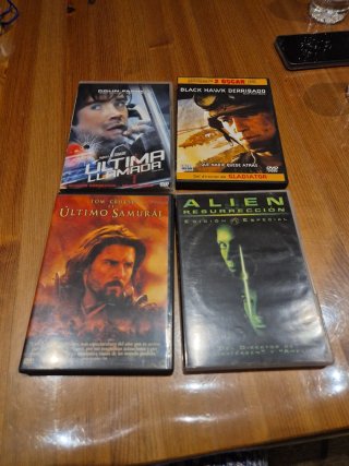 Lote 4 Películas DVD: Alien, Samurai, Black Hawk