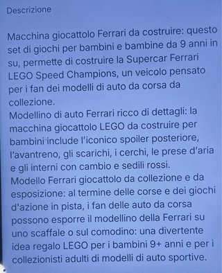 LEGO Speed Champions Ferrari P24
