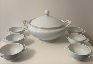 Sopera y 6 cuencos Bidasoa Porcelana Dorada
