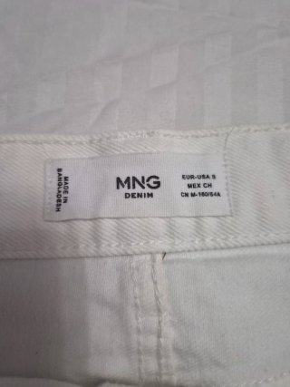 Falda vaquera blanca Mango