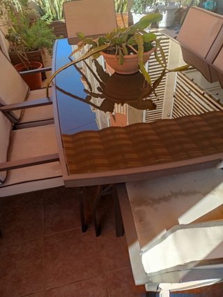 Conjunto mesa y sillas terraza