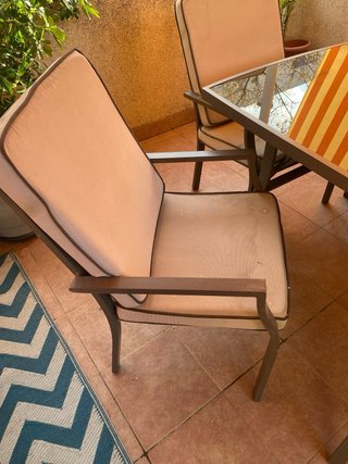 Conjunto mesa y sillas terraza