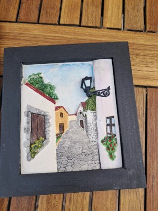 Cuadro Decorativo Casa con Puerta