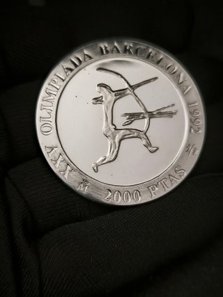 Moneda 2000 Pesetas Plata Barcelona '92 Proof