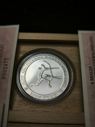 Moneda 2000 Pesetas Plata Barcelona '92 Proof