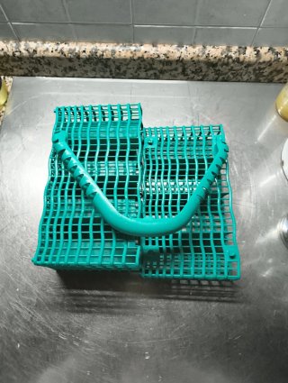 Portaposate verde in plastica