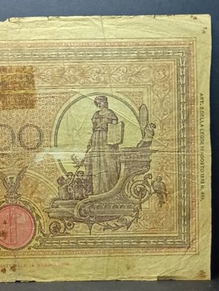 100 Lire Azzurrino "RARA" 1934 Vissuta  Maneggiata
