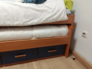 Cama nido madera.1 colchon