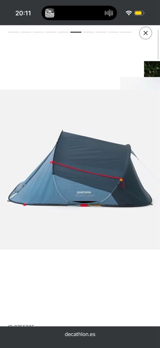 Tienda de campaña Decathlon 2 Seconds