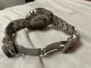 Omega Reloj Azul y Plateado