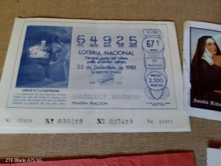 Lotería Nacional Antigua Colección
