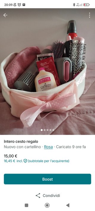 Cesto regalo con accessori capelli