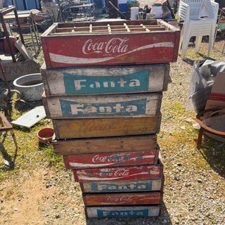 Cajas Coca-Cola y Fanta Vintage