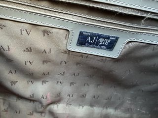 Borsa Armani grigia vernice