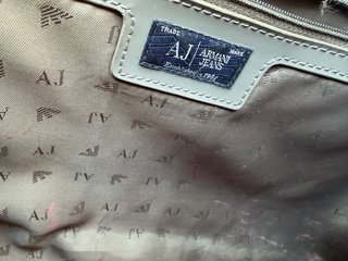 Borsa Armani grigia vernice