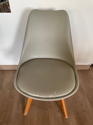 Pack 3 Sillas nórdicas gris y madera