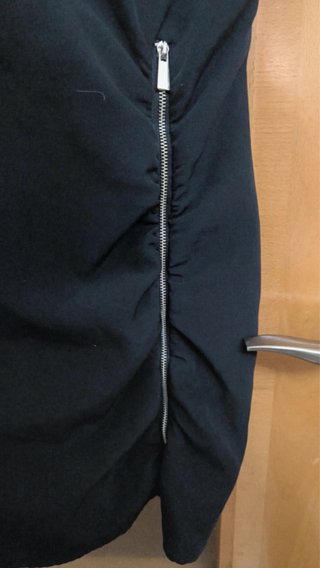 Vestido Zara Negro Cremallera Lateral