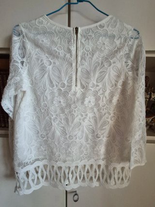 Blusa Italia Encaje Blanco