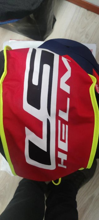 Casco Moto LS2 Talla S Azul/Rojo FF390