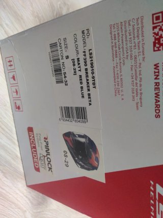 Casco Moto LS2 Talla S Azul/Rojo FF390