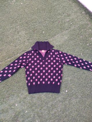 Jersey de punto vintage estampado