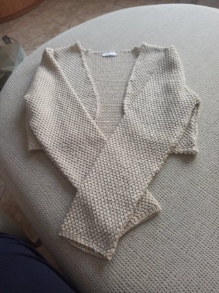 Bolero niña tejido color beige