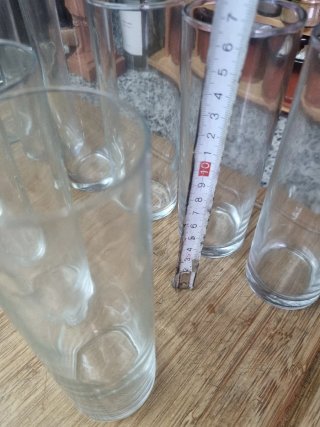 Lote de 11 vasos cubatas de cristal