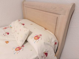 Cama de 90: Cabecero madera, colchón y Somier