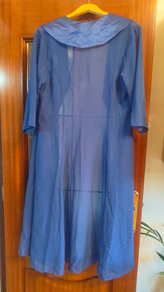 Conjunto Fiesta Azul Real: Vestido Encaje + levita