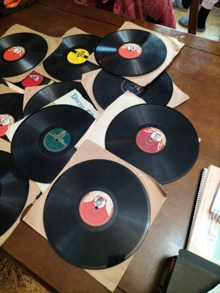 Colección 14 discos pizarra gramófono