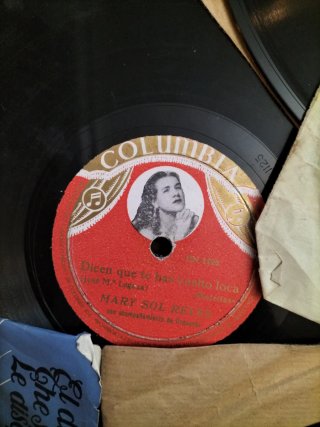Colección 14 discos pizarra gramófono