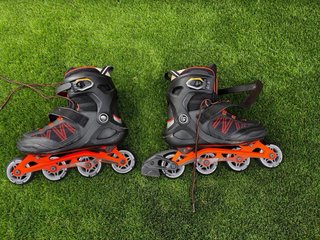 Patines en línea negros y naranjas T44 Oxelo
